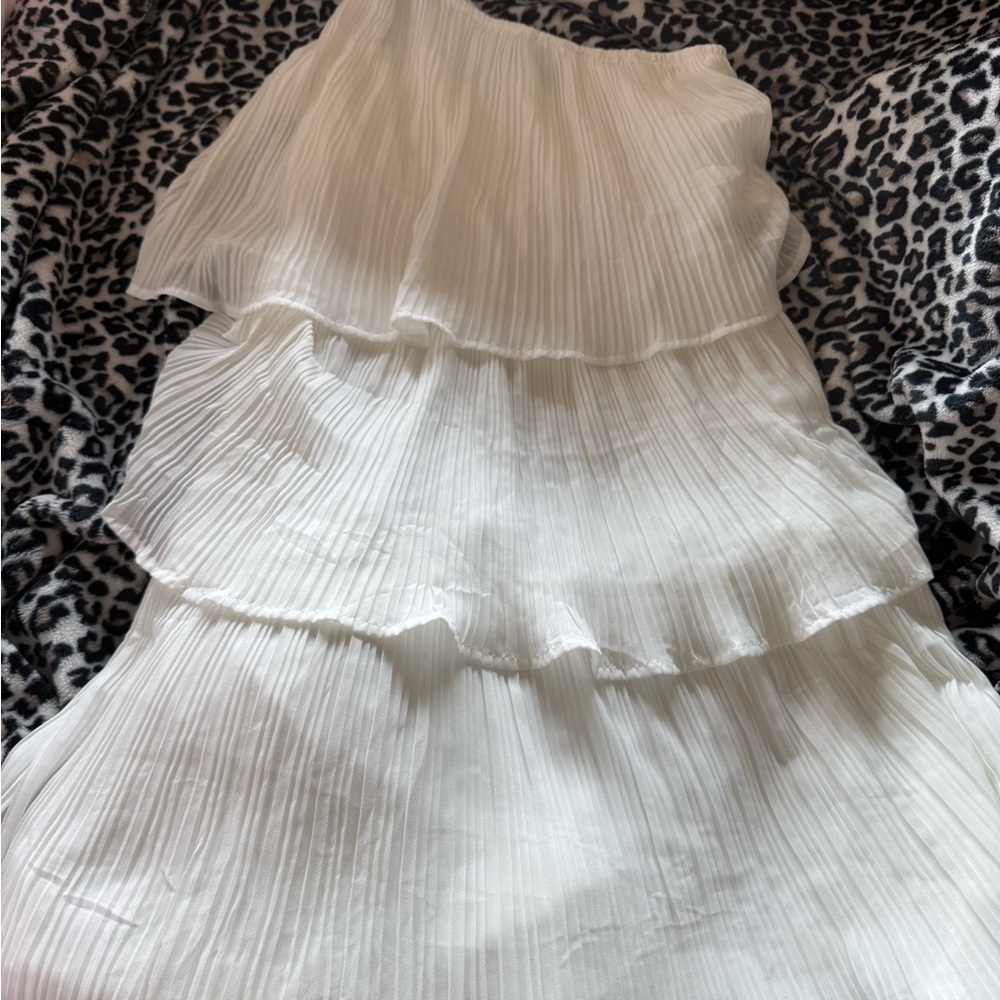 Elegant One Shoulder White Dress